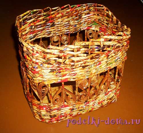 Лодочка-конфетница из бумажной лозы Лодочка-конфетница из бумажной лозы