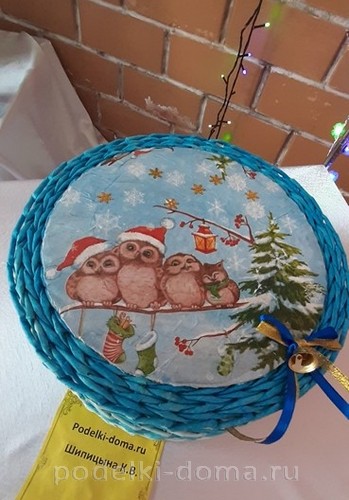 Лодочка-конфетница из бумажной лозы Лодочка-конфетница из бумажной лозы