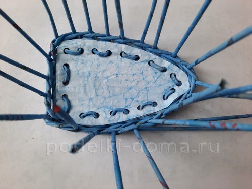 Лодочка-конфетница из бумажной лозы Лодочка-конфетница из бумажной лозы