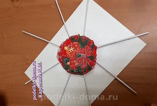 Новогодние поделки из бумажной лозы Новогодние поделки из бумажной лозы