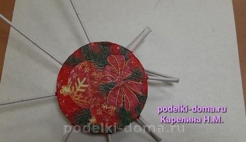 Новогодние поделки из бумажной лозы Новогодние поделки из бумажной лозы