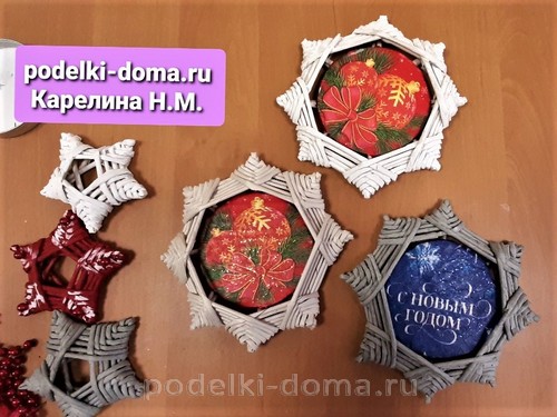 Новогодние поделки из бумажной лозы Новогодние поделки из бумажной лозы