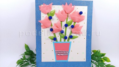 «Павлин» — аппликация из природного материала