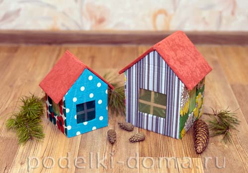 Домик и окошко — поделки из веточек
