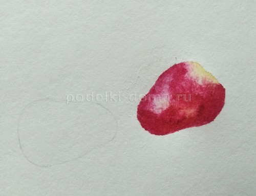 Как нарисовать клубнику акварелью