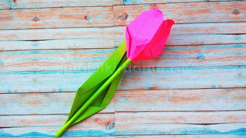 Кленовый лист из бумаги, оригами