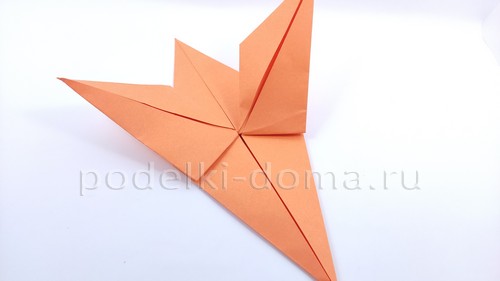 Кленовый лист из бумаги, оригами