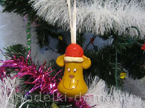 Игрушка на ёлку «Заяц» из лампочки