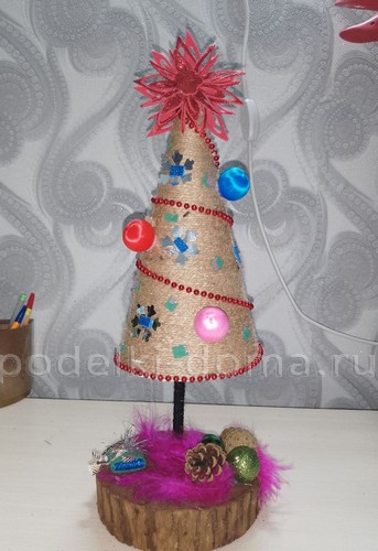 Эко-ёлка — поделка из подручного материала