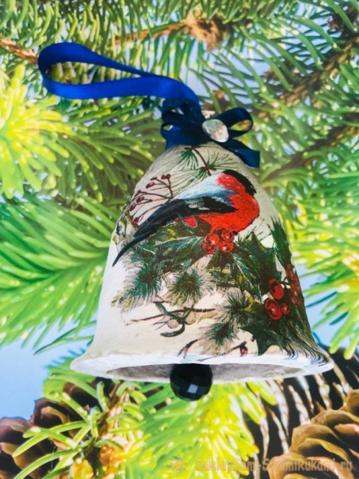 Как сделать елочная игрушку «Колокольчик» из бумаги Как сделать елочная игрушку «Колокольчик» из бумаги