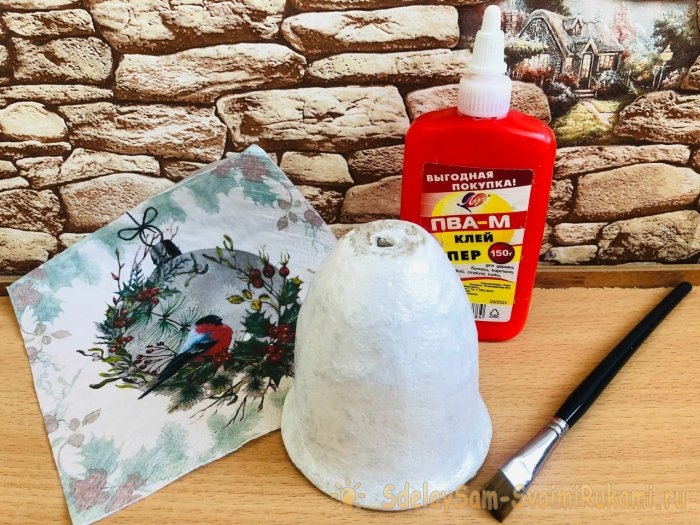 Как сделать елочная игрушку «Колокольчик» из бумаги Как сделать елочная игрушку «Колокольчик» из бумаги