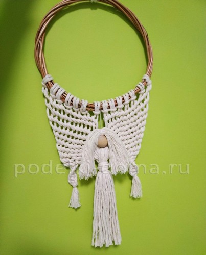 Ангел в технике макраме