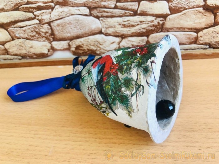 Как сделать елочная игрушку «Колокольчик» из бумаги Как сделать елочная игрушку «Колокольчик» из бумаги