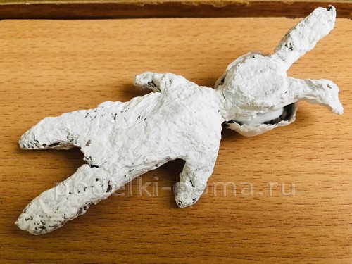 Ёлочная игрушка Зайка в технике ватного папье-маше Ёлочная игрушка Зайка в технике ватного папье-маше