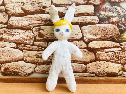 Ёлочная игрушка Зайка в технике ватного папье-маше Ёлочная игрушка Зайка в технике ватного папье-маше