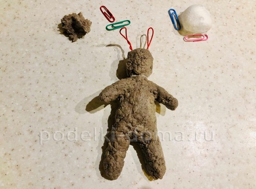 Ёлочная игрушка Зайка в технике ватного папье-маше Ёлочная игрушка Зайка в технике ватного папье-маше