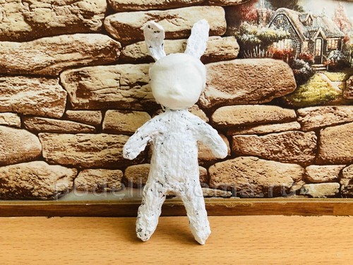 Ёлочная игрушка Зайка в технике ватного папье-маше Ёлочная игрушка Зайка в технике ватного папье-маше