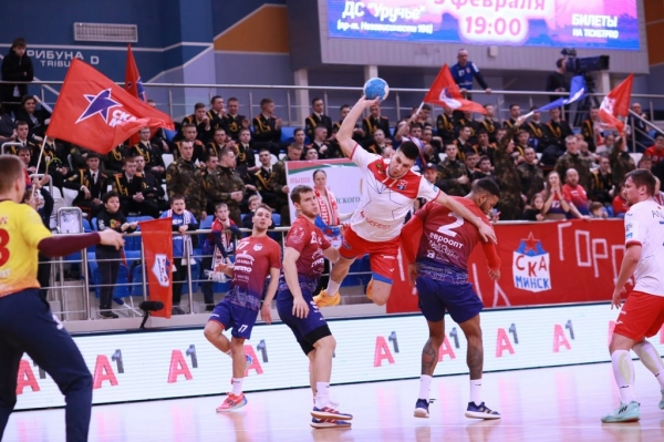 Гандболисты СКА во второй раз обыграли «Мешков Брест» в чемпионате Беларуси