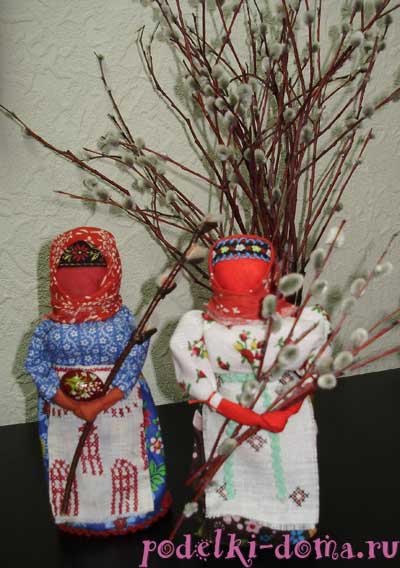 Аппликация «Верба» из пластилина