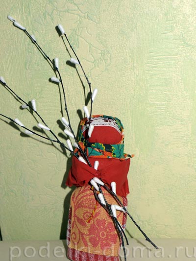 Аппликация «Верба» из пластилина