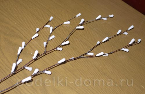 Аппликация «Верба» из пластилина