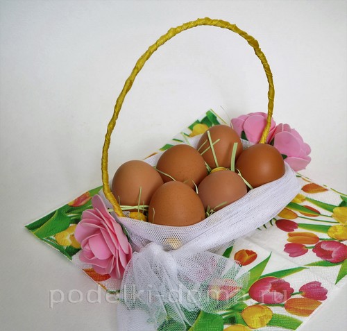 Пасхальный пакетик из картона Пасхальный пакетик из картона