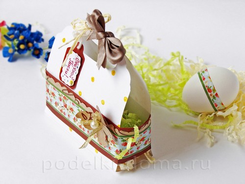 Пасхальный пакетик из картона Пасхальный пакетик из картона